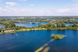 Aerial view of the property and surrounding Cotswold Water Park- click for photo gallery